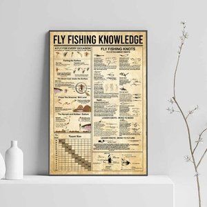 Fly Fishing Knowledge Wall Art Poster No Frame